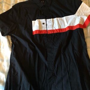 Armani Exchange Tape Button Up